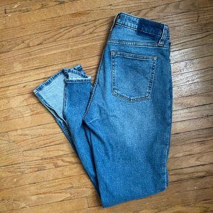 Abercrombie Curve Love Skinny High Rise Jeans with Split Hem